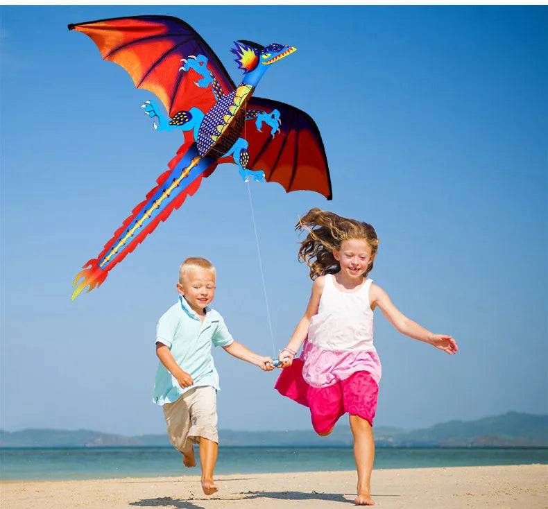 New High Quality Classical Dragon Kite 140cm x 120cm Single Line With Tail With Handle and String Good Flying Kites From Hengda
