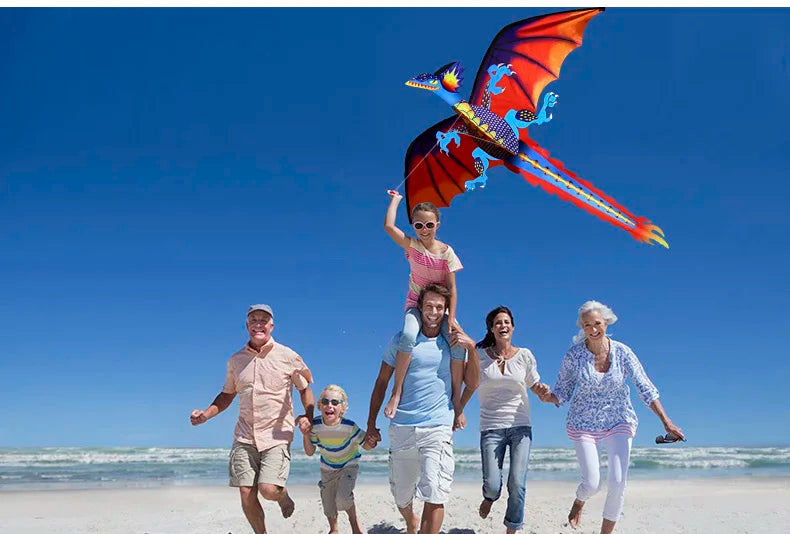 New High Quality Classical Dragon Kite 140cm x 120cm Single Line With Tail With Handle and String Good Flying Kites From Hengda