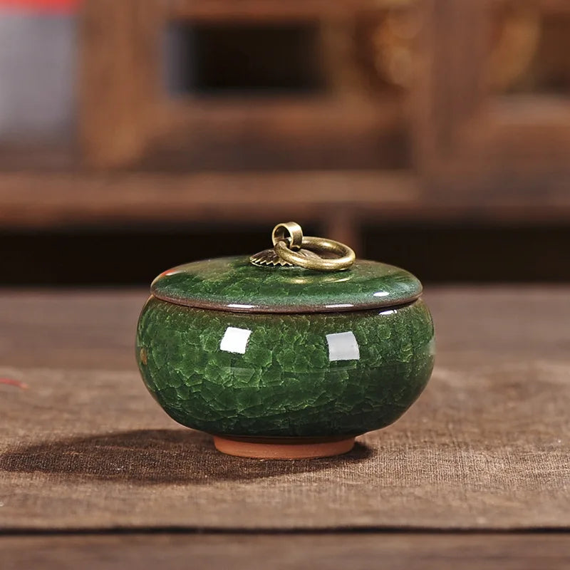 Tea Coffee Sugar Storage Jar China Crafts Decoration Mini Ceramic Jar Kitchen Storage Bottles & Jars Containers Home Decor New