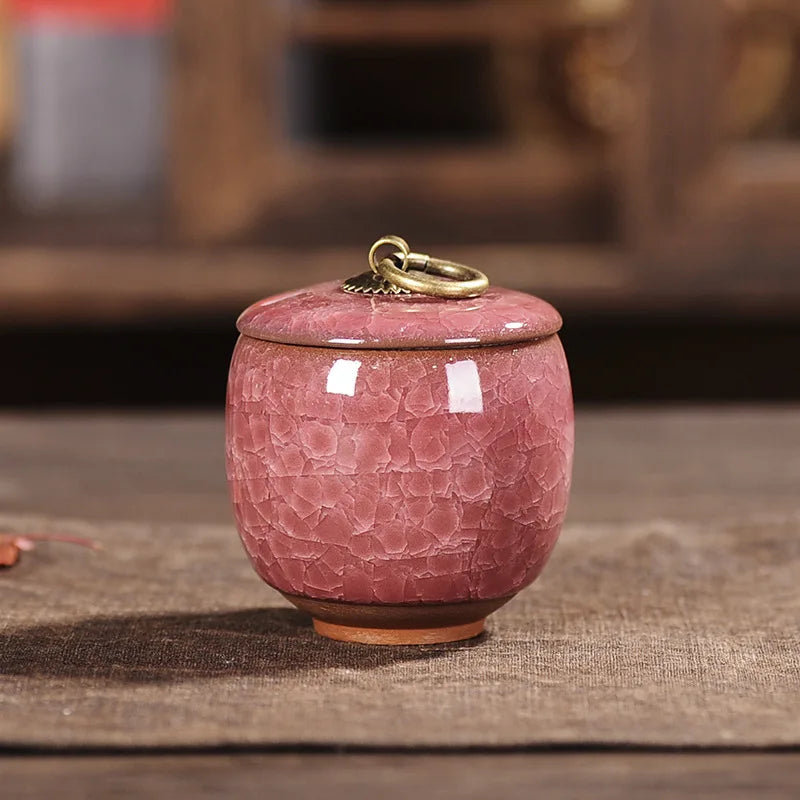 Tea Coffee Sugar Storage Jar China Crafts Decoration Mini Ceramic Jar Kitchen Storage Bottles & Jars Containers Home Decor New