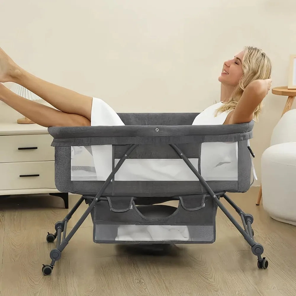 Sejoy 3 in 1 Rocking Crib and Bassinet for Newborns - Ky Ky Kiwi