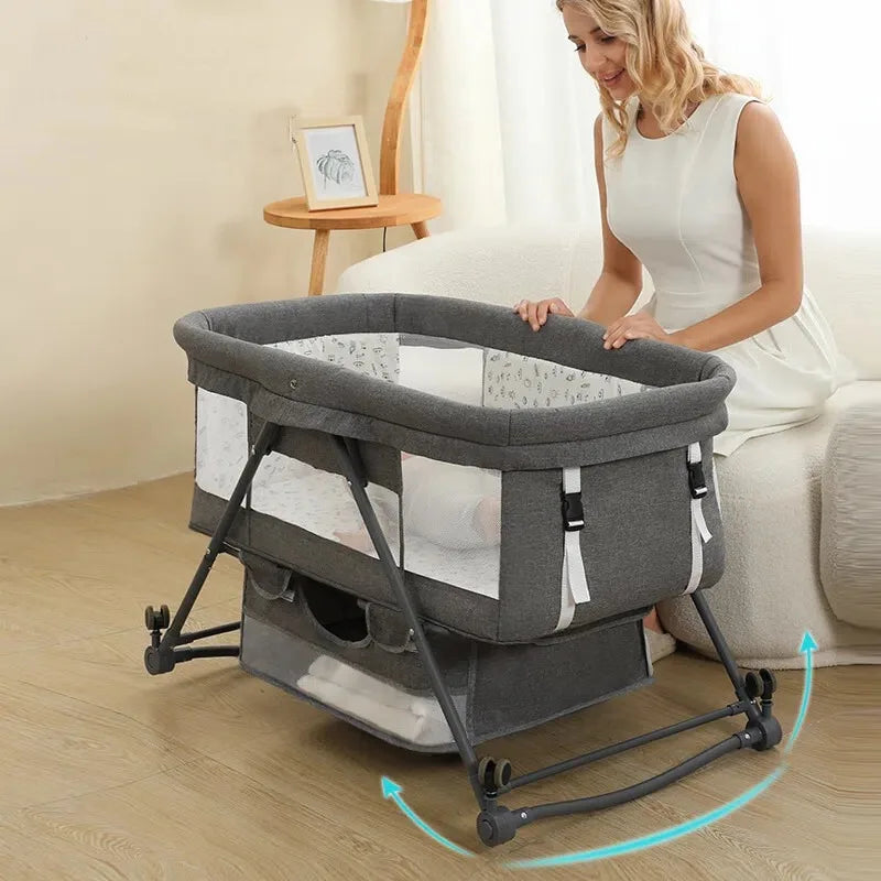 Sejoy 3 in 1 Rocking Crib and Bassinet for Newborns - Ky Ky Kiwi