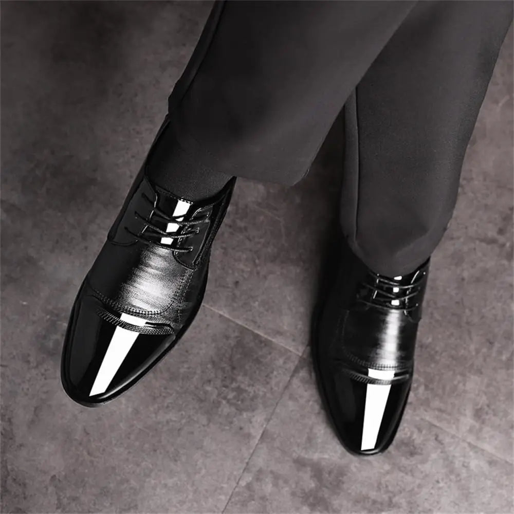 Men's Classic Patent Leather Dress Shoes for Business and Formal Wear - Ky Ky Kiwi