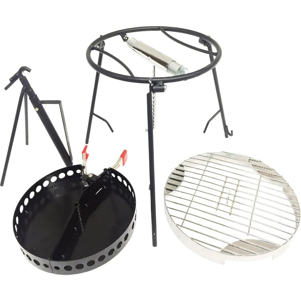 Outdoor Cooking Set - Dutch Oven Tools Set Charcoal Holder & Cast Iron Grill Accessories Camping Grill Set Outdoor Cooking