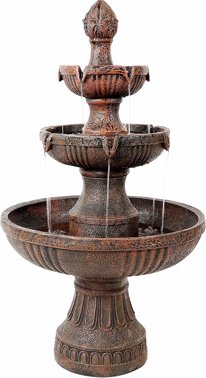 Elegant Three-Layer Electric Fountain for Outdoor Spaces - Ky Ky Kiwi