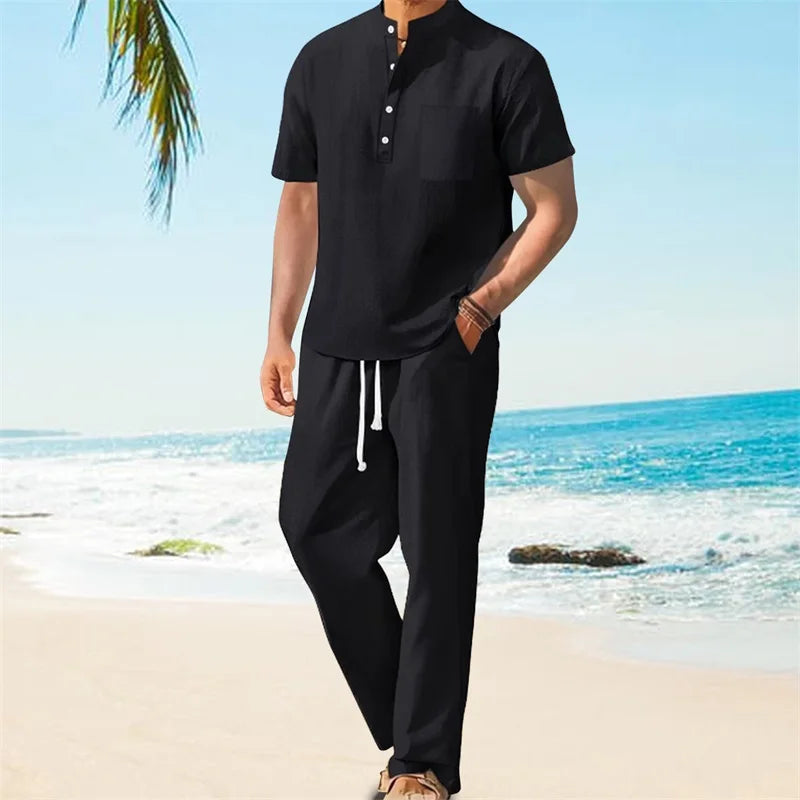 Men's Casual Two Piece Outfit for Stylish Spring and Summer - Ky Ky Kiwi