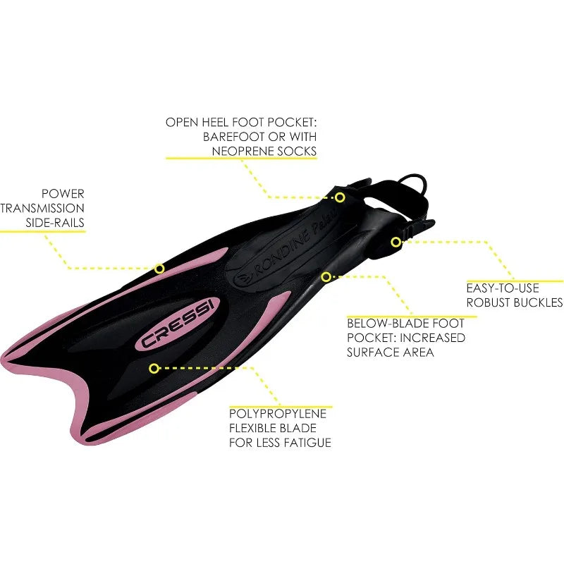 Cressi Premium Travel Snorkel Set with Fins and Mask - Ky Ky Kiwi