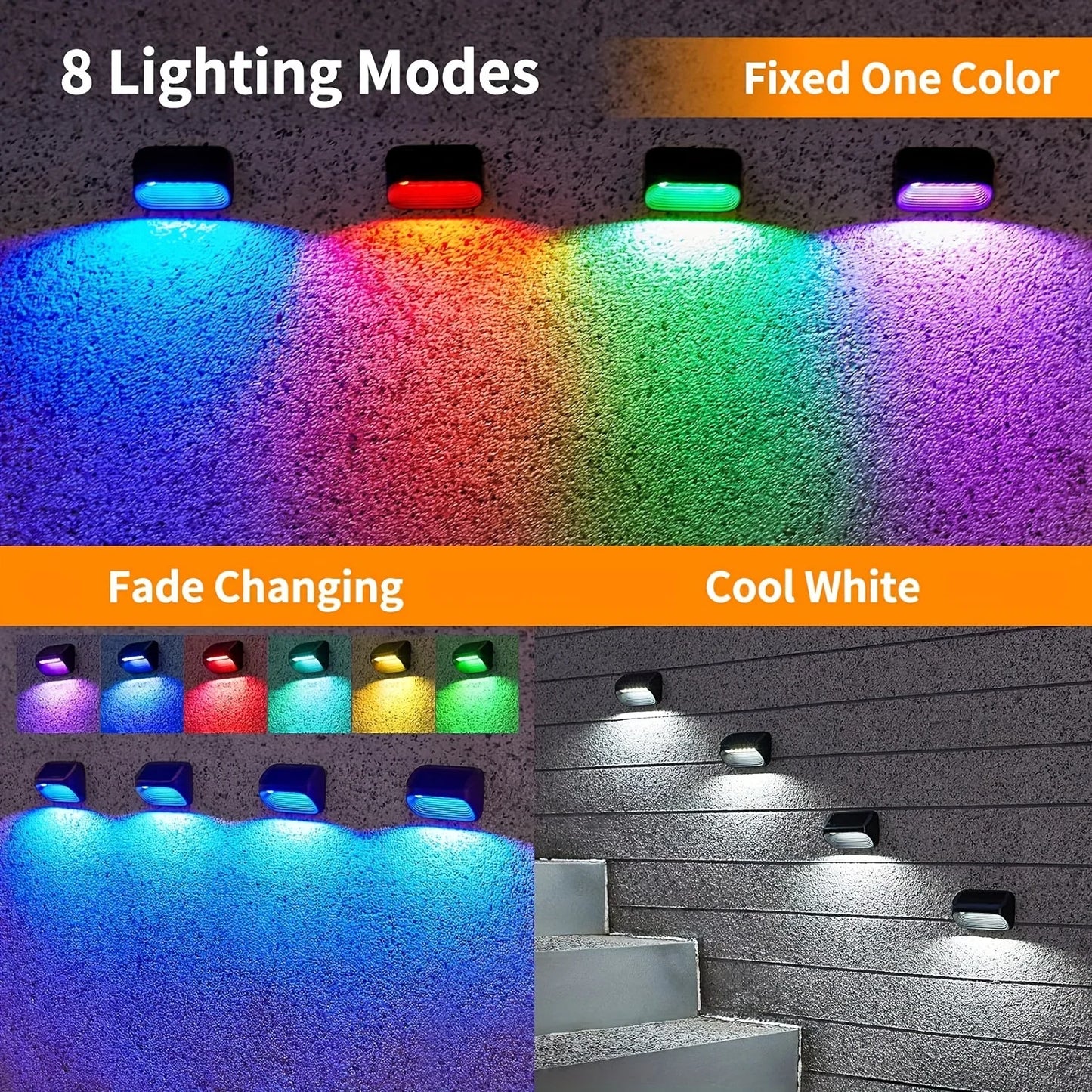 Solar Powered Fence Lights for Outdoor Patio and Yard Decor - Ky Ky Kiwi