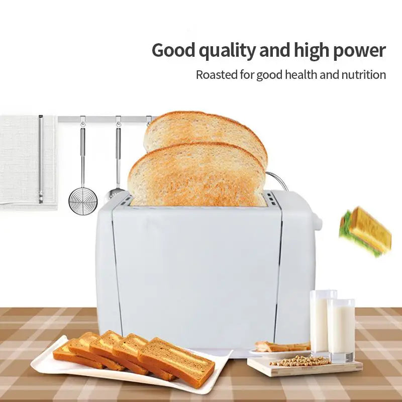 Automatic 2 Slices Toaster Removable Crumb Tray Electric Sandwich Breakfast Maker Pop Up 650W Kitchen Appliances
