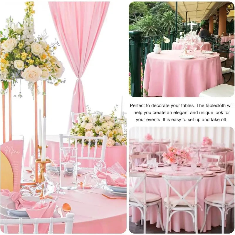 Round Polyester Tablecloths for Elegant Dining Experiences - Ky Ky Kiwi