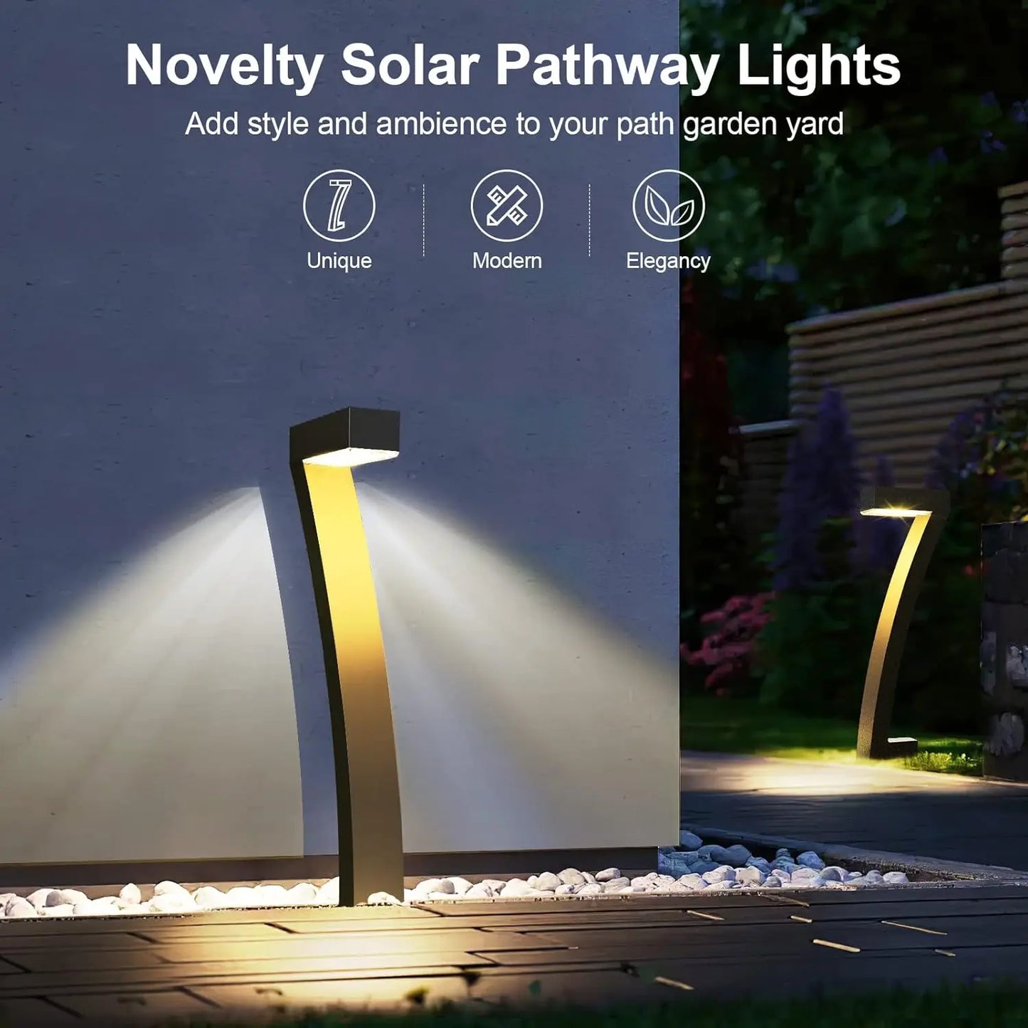 Solar Powered Outdoor Pathway Lights for Garden and Walkway - Ky Ky Kiwi