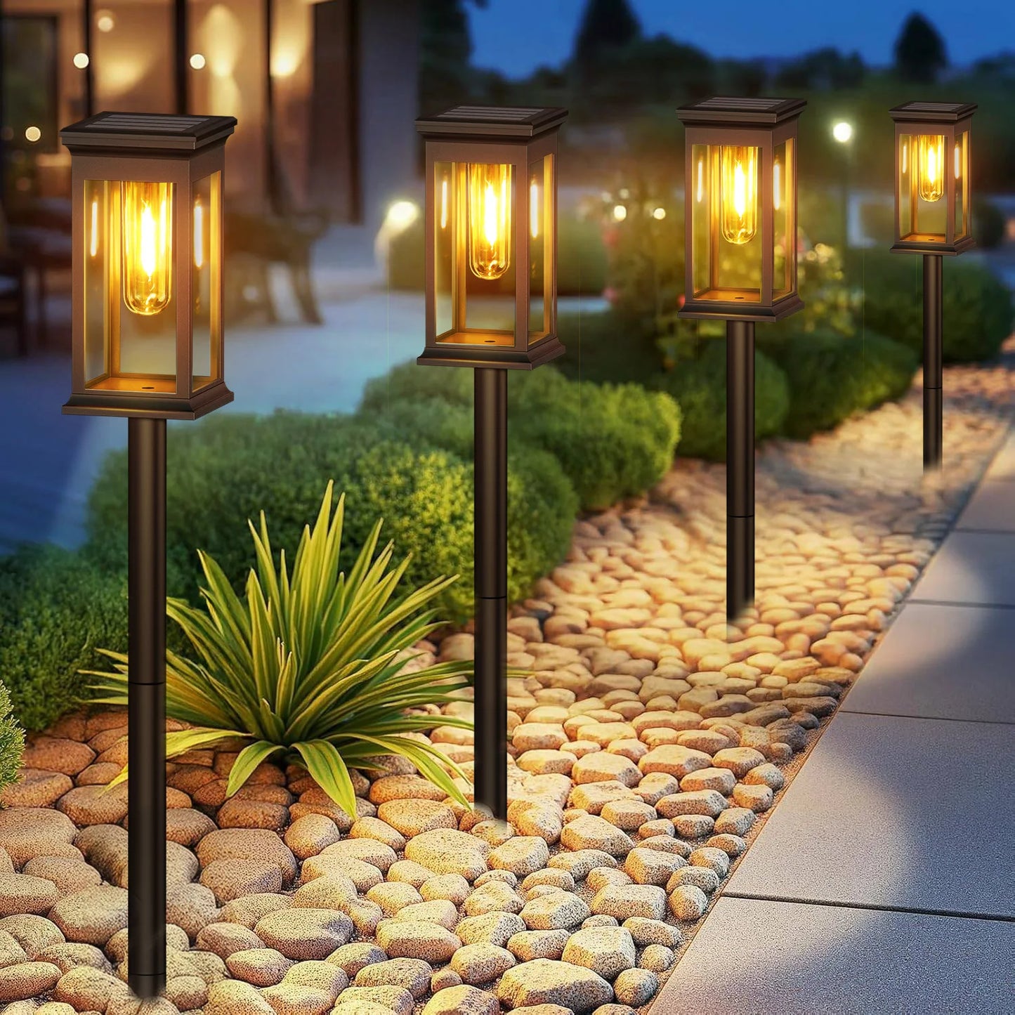 Upgraded Solar Lights for Yard and Garden Walkway Illumination - Ky Ky Kiwi