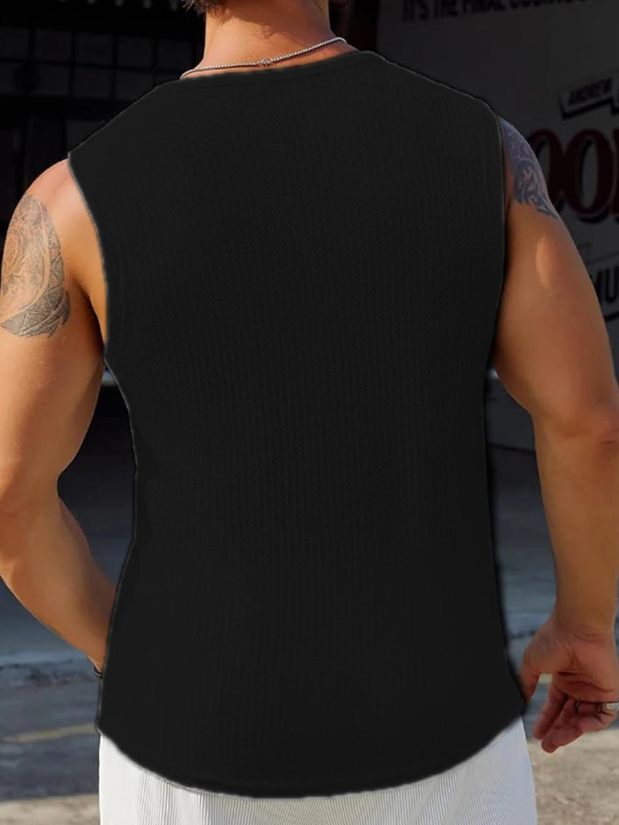 Men's Ribbed Knit Tank Tops for Casual Workout and Style - Ky Ky Kiwi