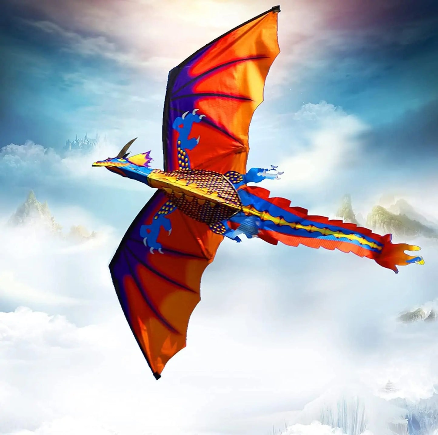 New High Quality Classical Dragon Kite 140cm x 120cm Single Line With Tail With Handle and String Good Flying Kites From Hengda