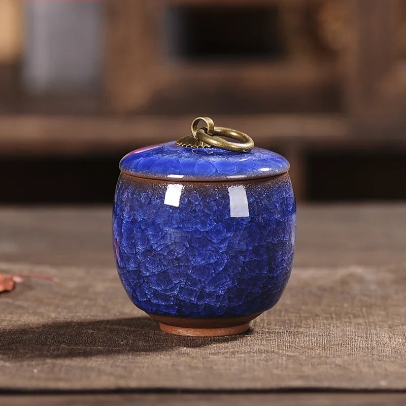 Tea Coffee Sugar Storage Jar China Crafts Decoration Mini Ceramic Jar Kitchen Storage Bottles & Jars Containers Home Decor New