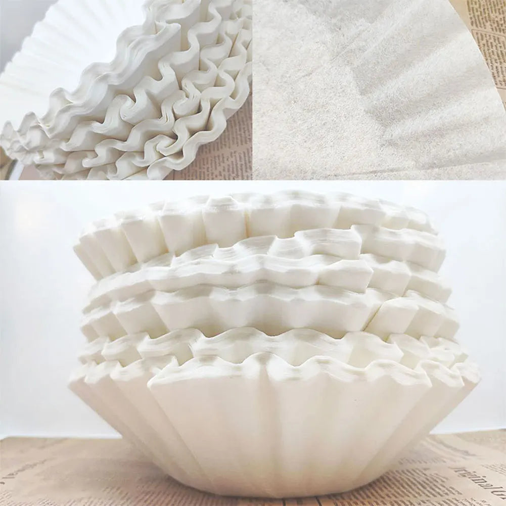 50/100Pcs Paper Filters Disposable Basket Coffee Filters Coffee Paper Filters for 8-12 Cup Coffee Makers
