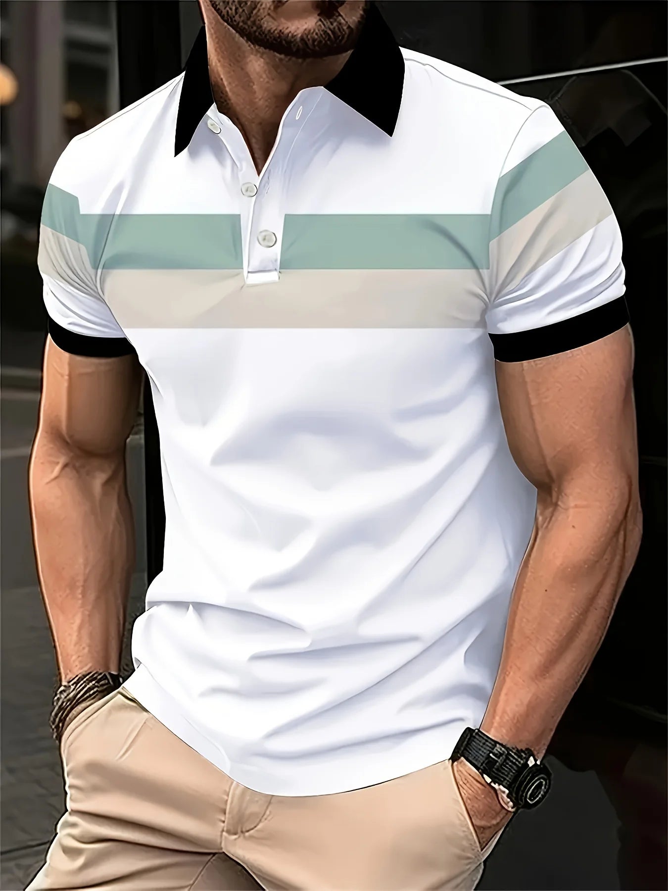 Men's Casual Breathable Short-Sleeved Polo Shirt for Summer - Ky Ky Kiwi