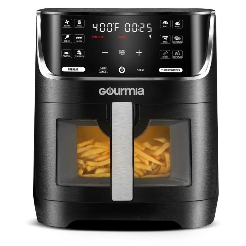 Gourmia Digital Window 8 qt Air Fryer, Black - Nonstick, Digital Display