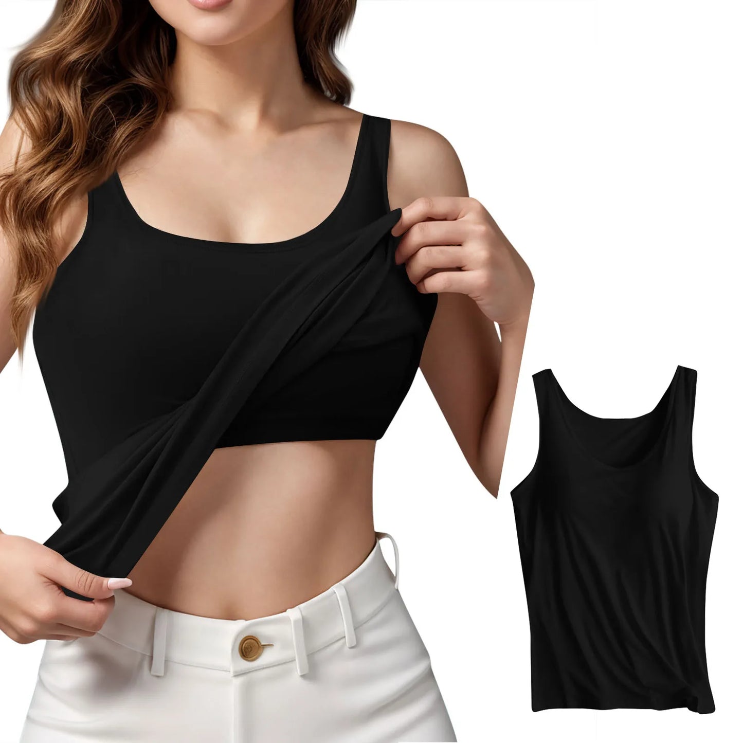 Ladies Camisole Summer New Solid Color 3/4 Cup Yoga Wear Tank Top Bottom Shirt Slimming Fitness Sports Underwear Breathable Vest