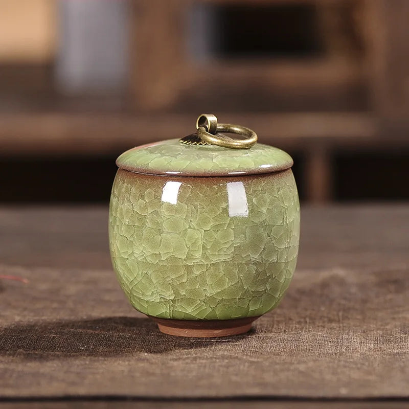 Tea Coffee Sugar Storage Jar China Crafts Decoration Mini Ceramic Jar Kitchen Storage Bottles & Jars Containers Home Decor New