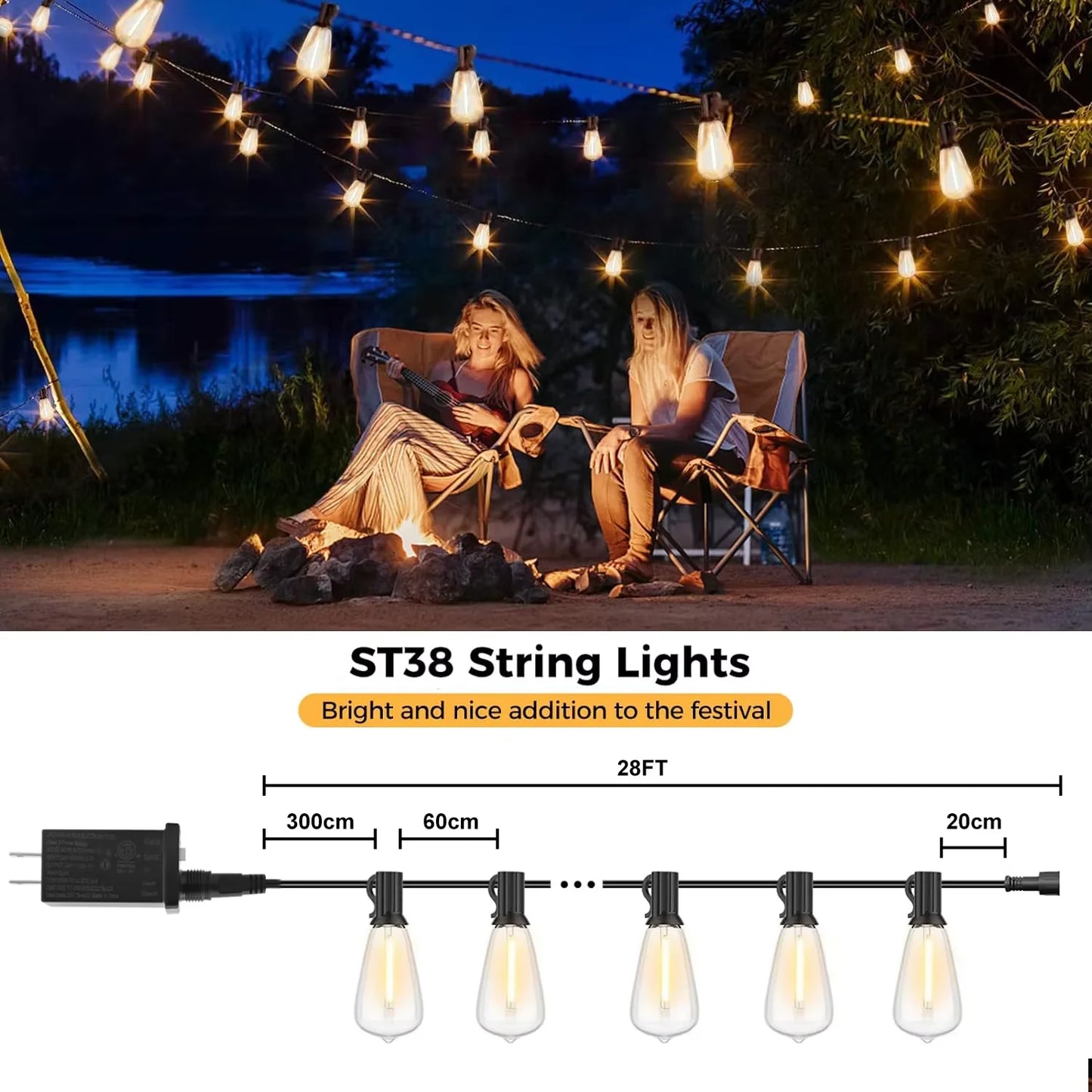 Outdoor LED Fairy String Lights for Garden and Party Decor - Ky Ky Kiwi