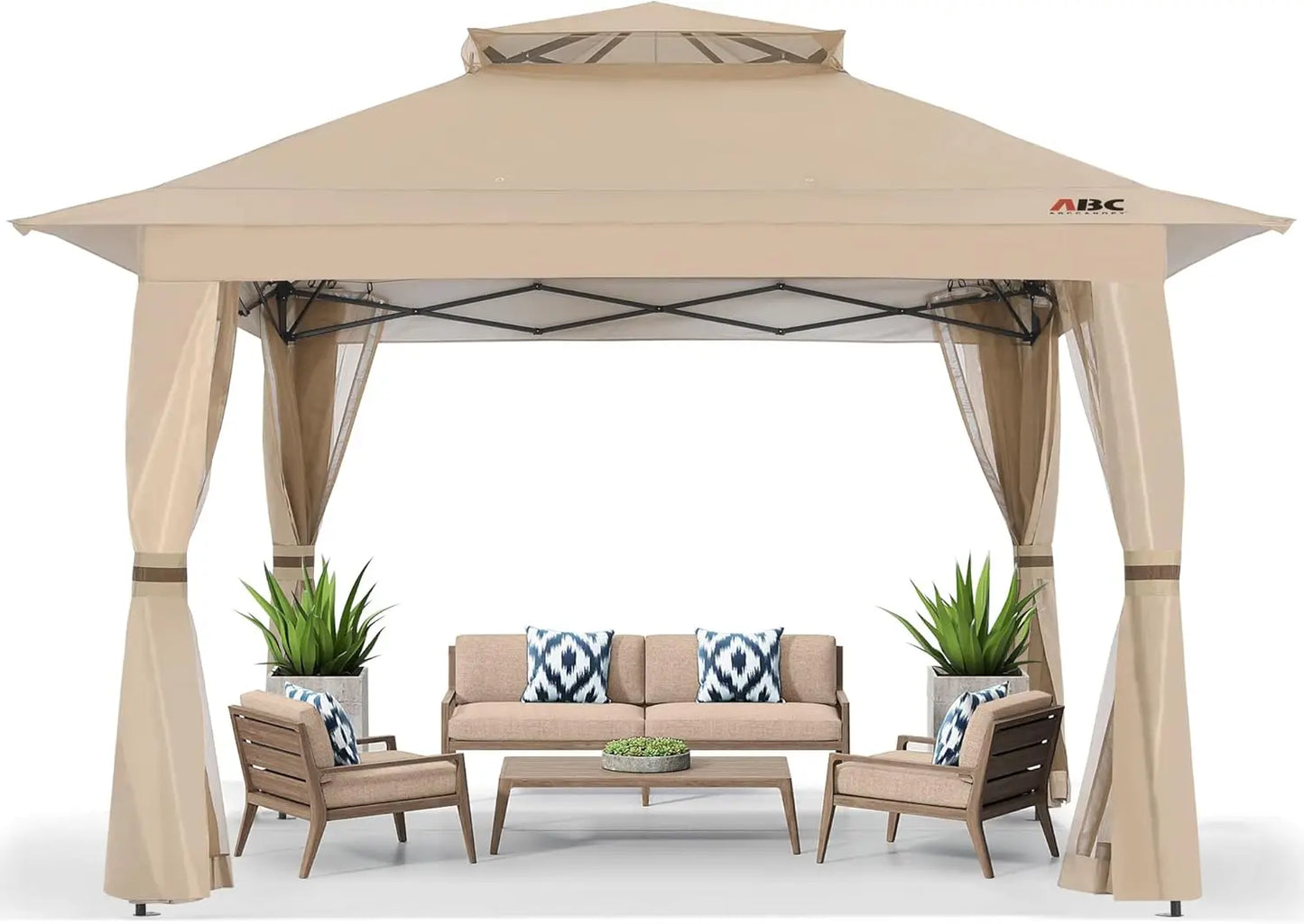Instant Outdoor Gazebo Canopy Tent with Mosquito Netting - Ky Ky Kiwi