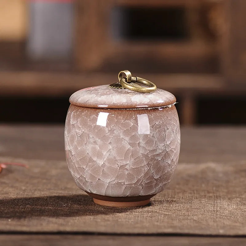 Tea Coffee Sugar Storage Jar China Crafts Decoration Mini Ceramic Jar Kitchen Storage Bottles & Jars Containers Home Decor New