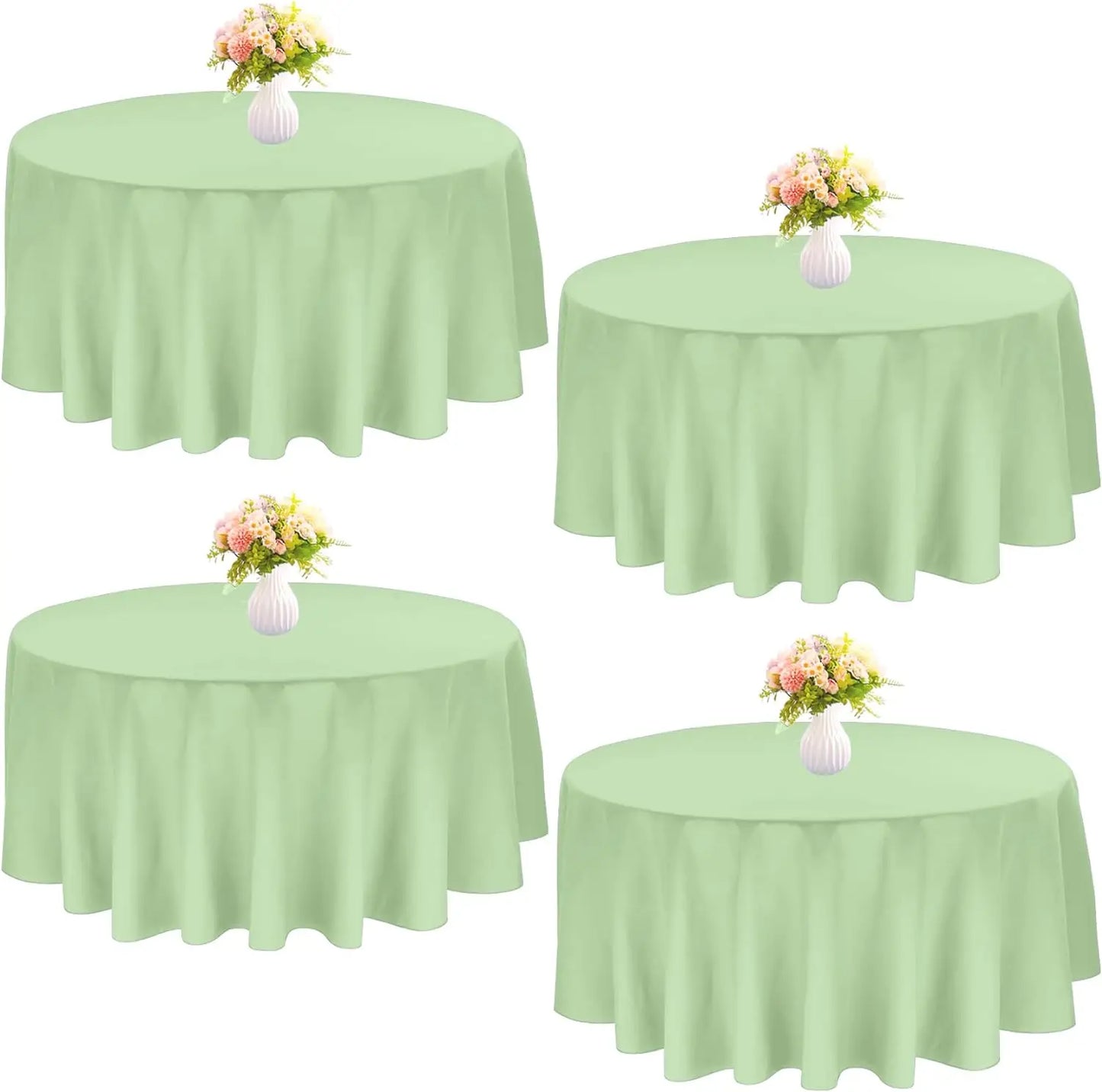 Round Polyester Tablecloths for Elegant Dining Experiences - Ky Ky Kiwi