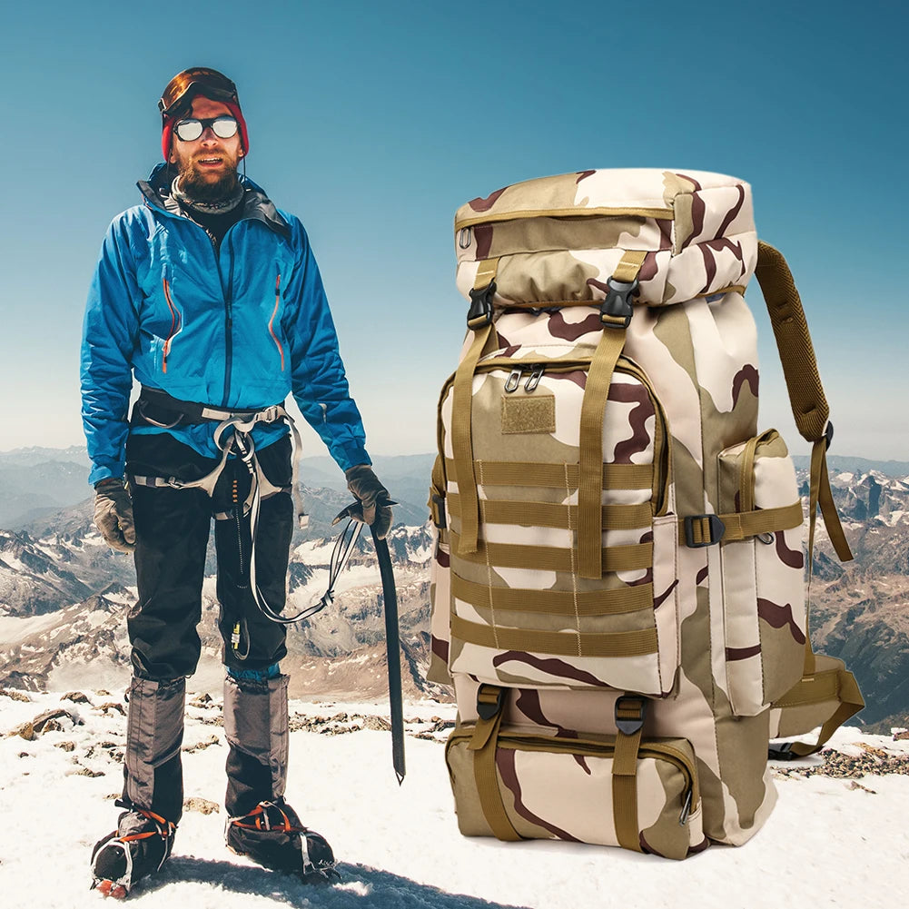 Large Waterproof Hiking Backpack for Outdoor Adventures - Ky Ky Kiwi