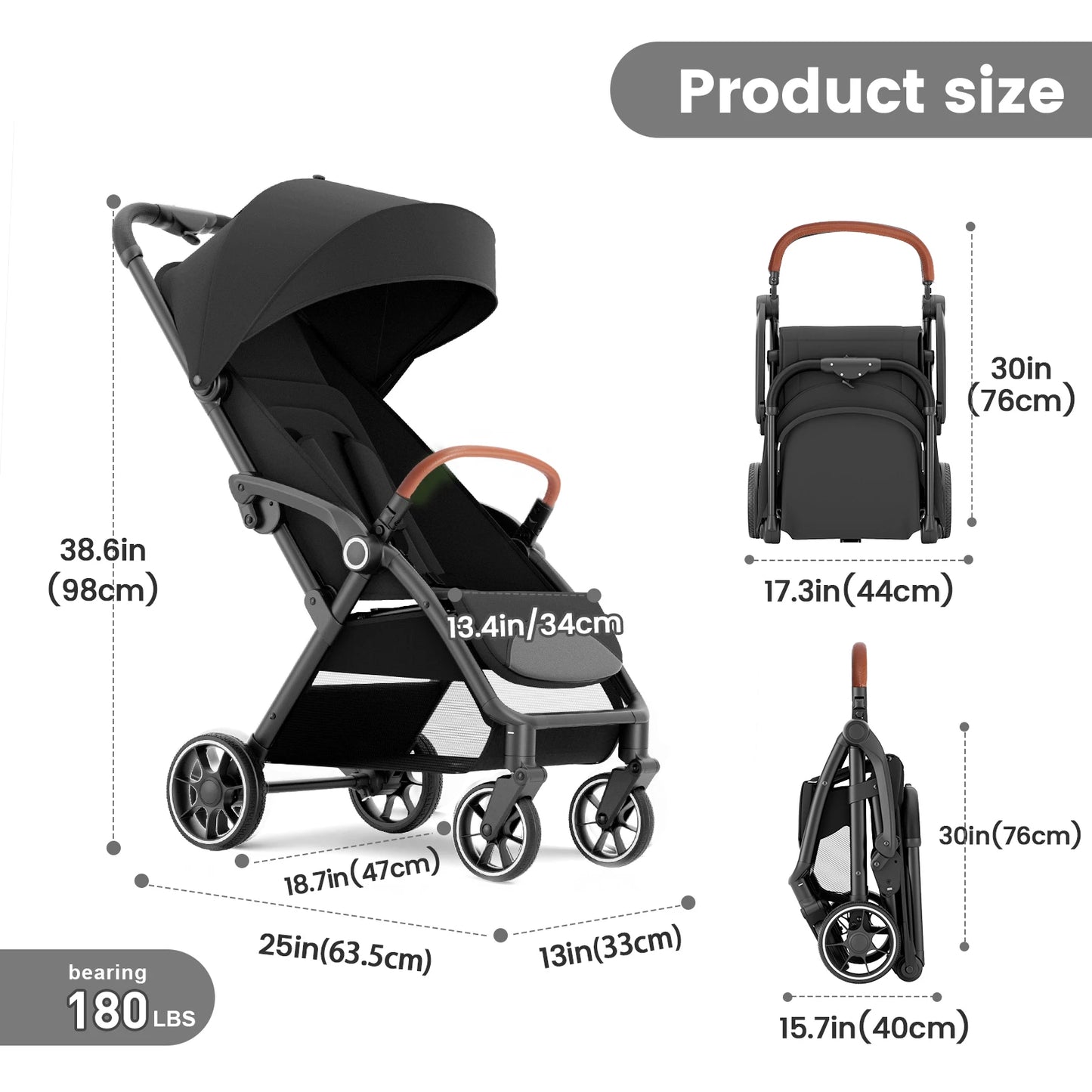 Luxury Foldable Portable Stroller for Newborns and Toddlers - Ky Ky Kiwi