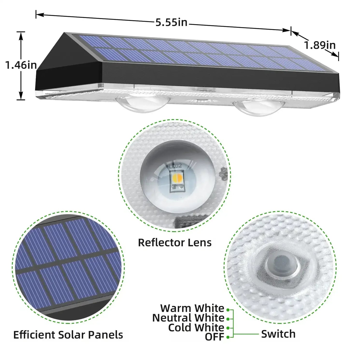 Solar Powered Waterproof Fence Lights for Outdoor Spaces - Ky Ky Kiwi