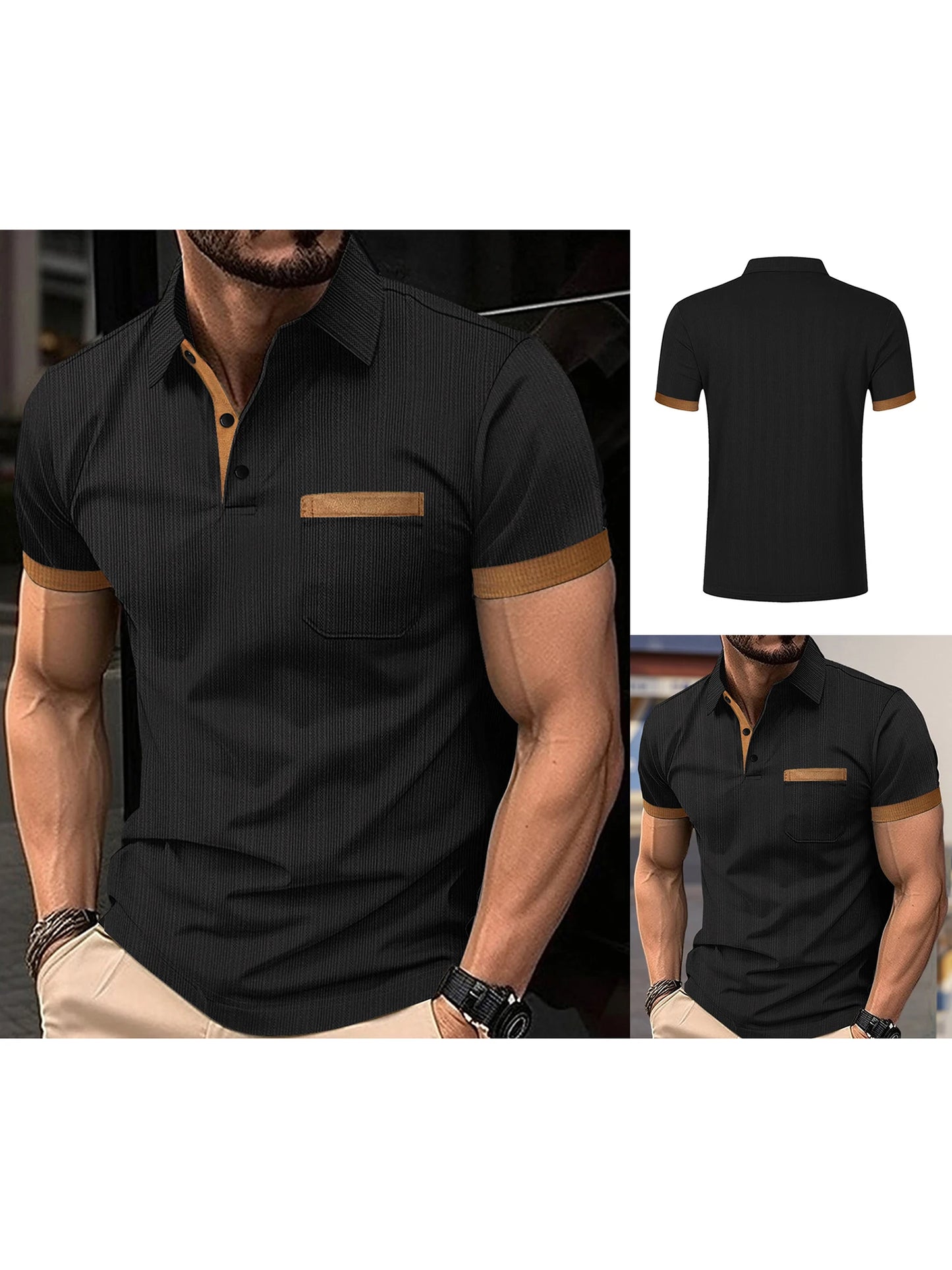 Men's Stylish Summer Lapel T-Shirt for Beach and Streetwear - Ky Ky Kiwi