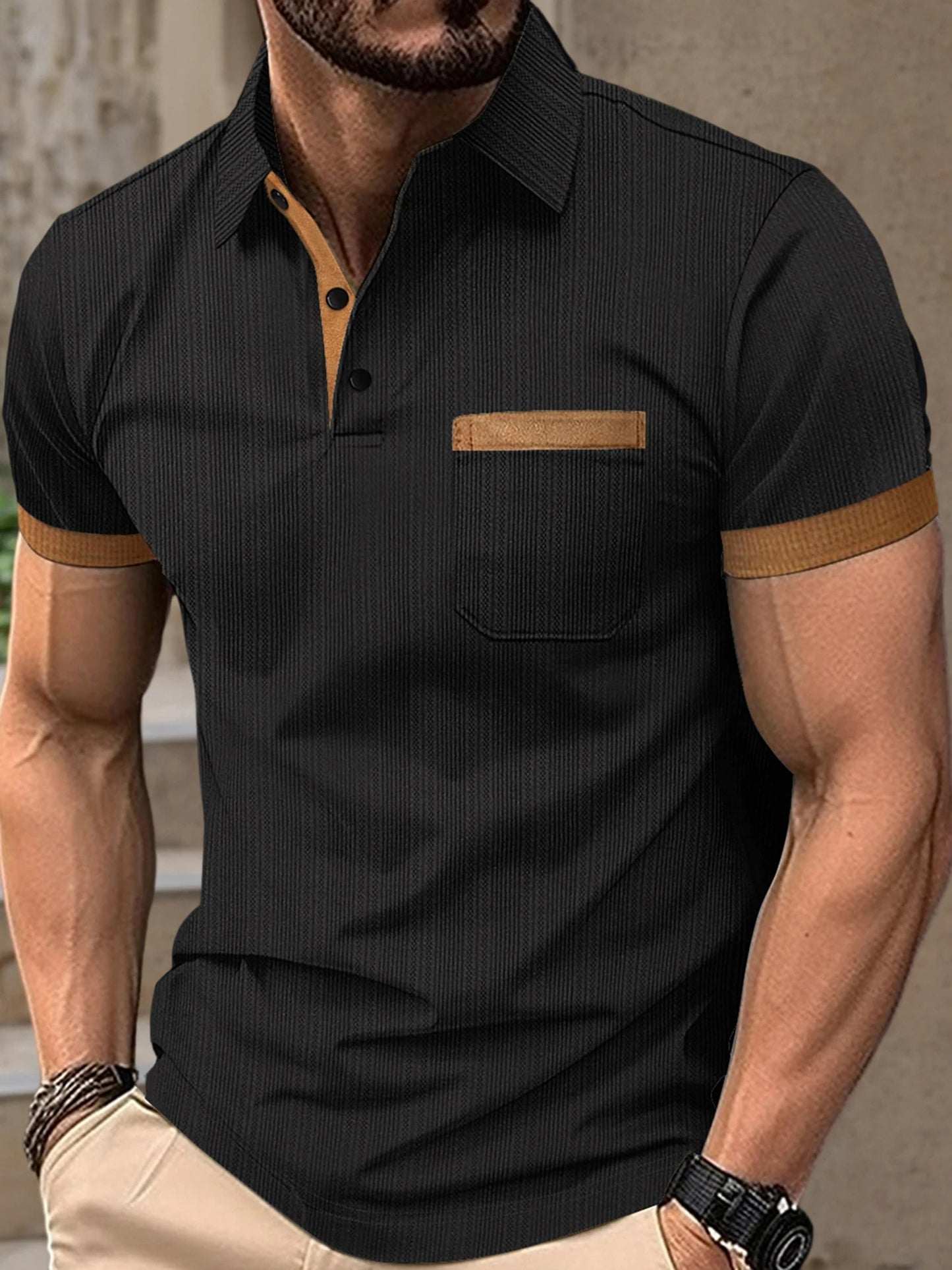 Men's Stylish Summer Lapel T-Shirt for Beach and Streetwear - Ky Ky Kiwi