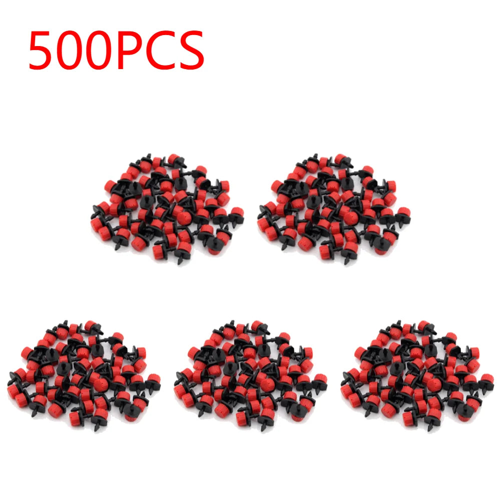 100-500X Irrigation Drippers Sprinklers Adjustable Water Dropper Head Sprinkler Flow Head Garden Watering Irrigation System