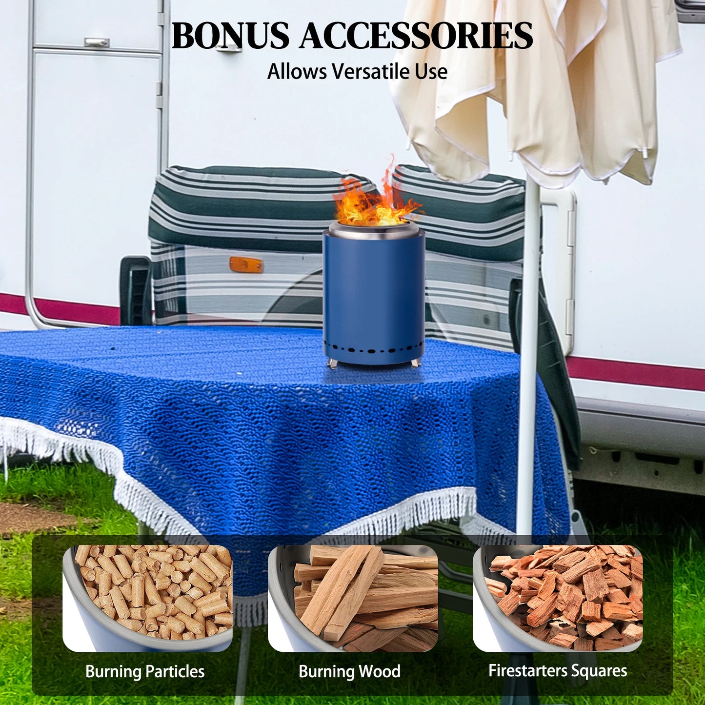 Smokeless Fire Pit for Outdoor Camping and Backyard Gatherings - Ky Ky Kiwi