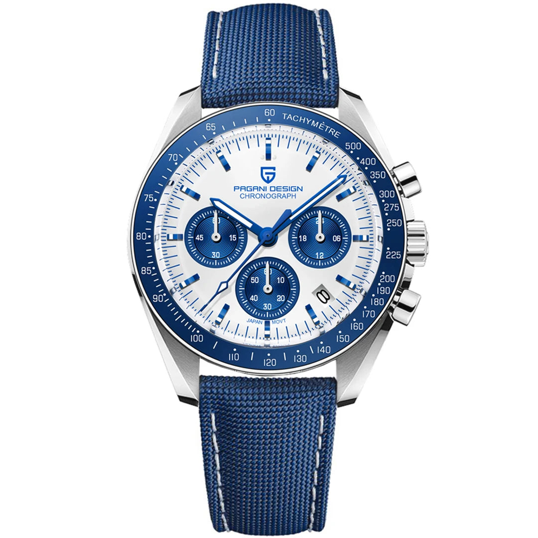 PAGANI DESIGN 2025 New Moon Men's Watches Luxury Quartz Watch For Men AR Sapphire Glass 100M Waterproof Wristwatch Chronograph