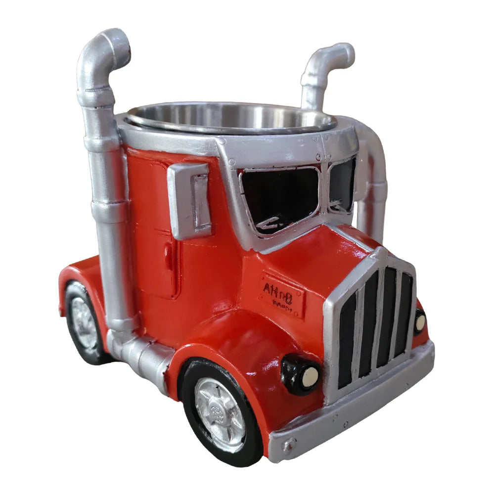 1PCS Creative Truck Design Coffee Mug 11 Ounces Semi-trailer Water Cup Desktop Home Kitchen Semi Truck Coffee Cup Ornament
