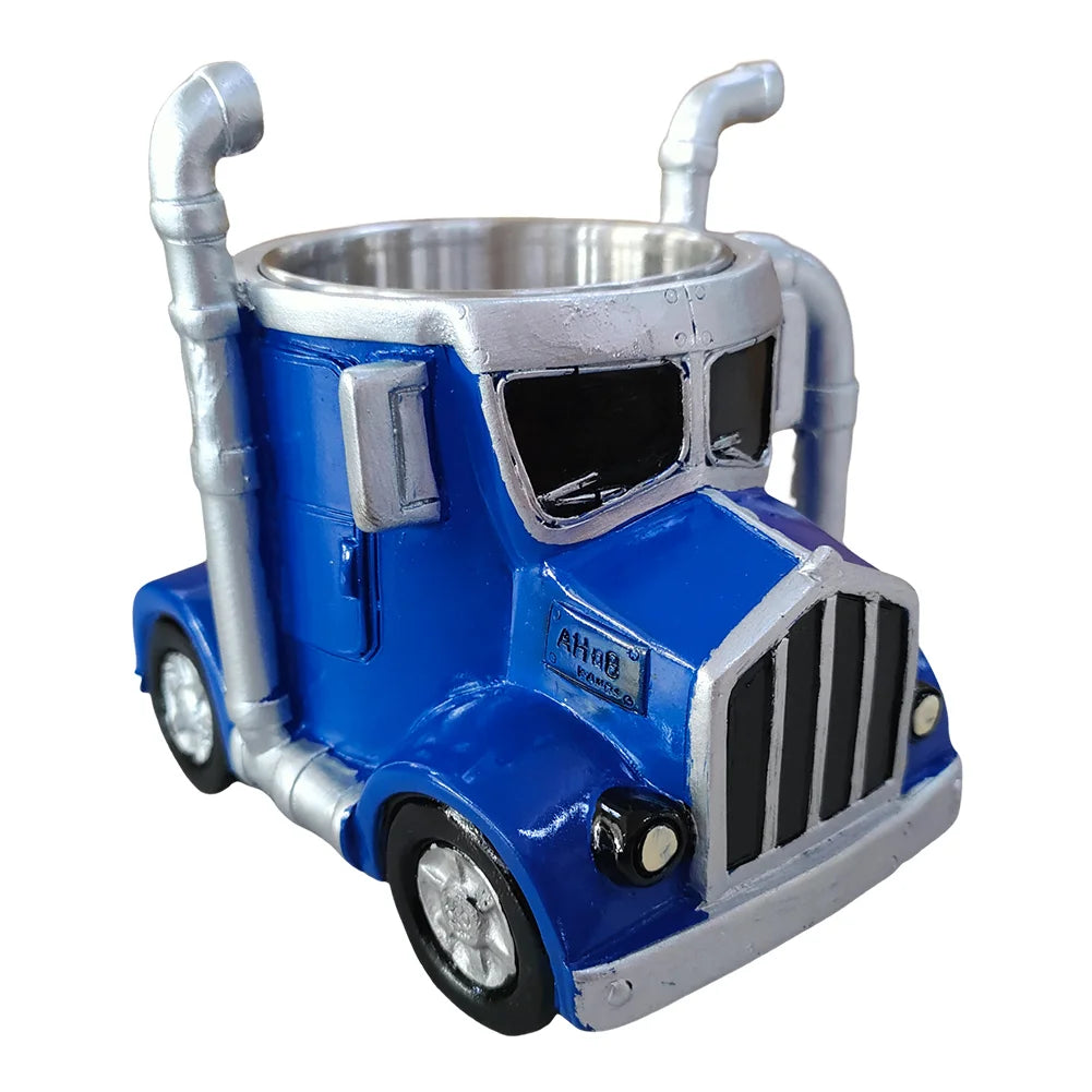 1PCS Creative Truck Design Coffee Mug 11 Ounces Semi-trailer Water Cup Desktop Home Kitchen Semi Truck Coffee Cup Ornament