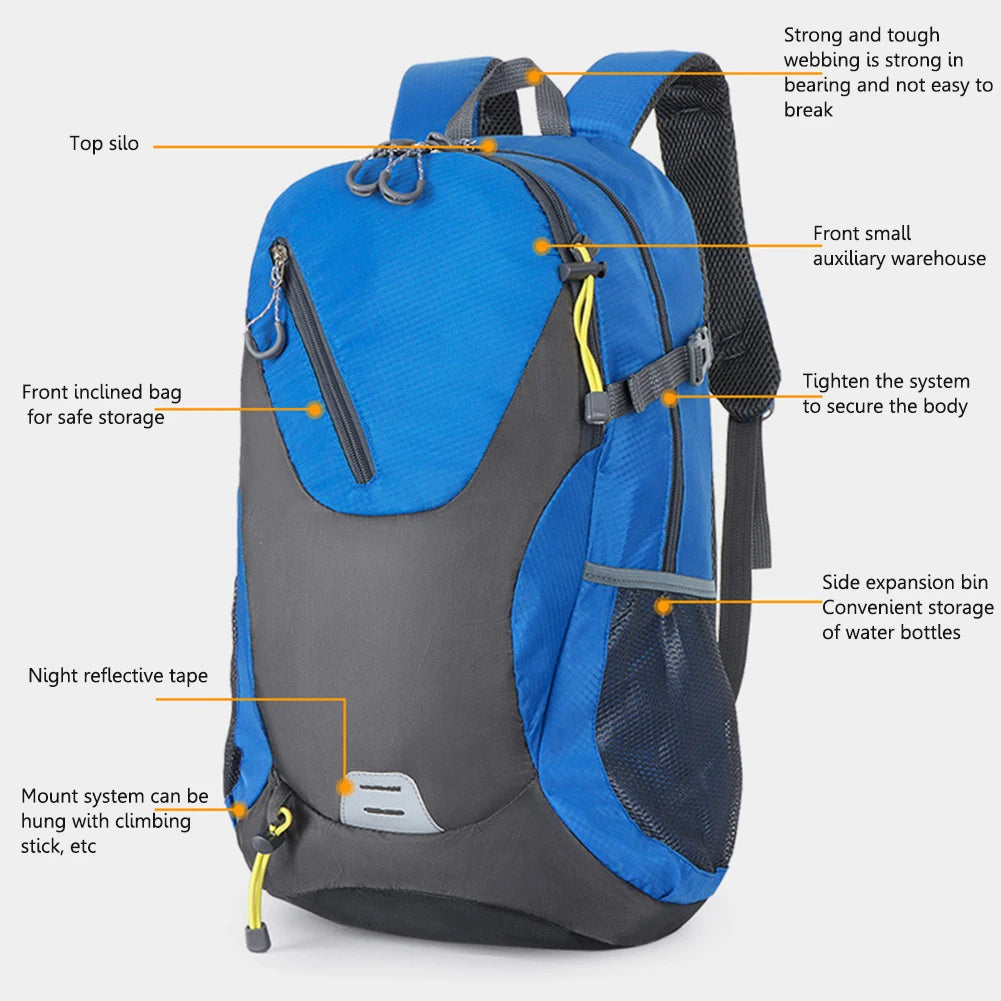 Outdoor Adventure Backpack with Reflective Tape for Hiking Travel - Ky Ky Kiwi