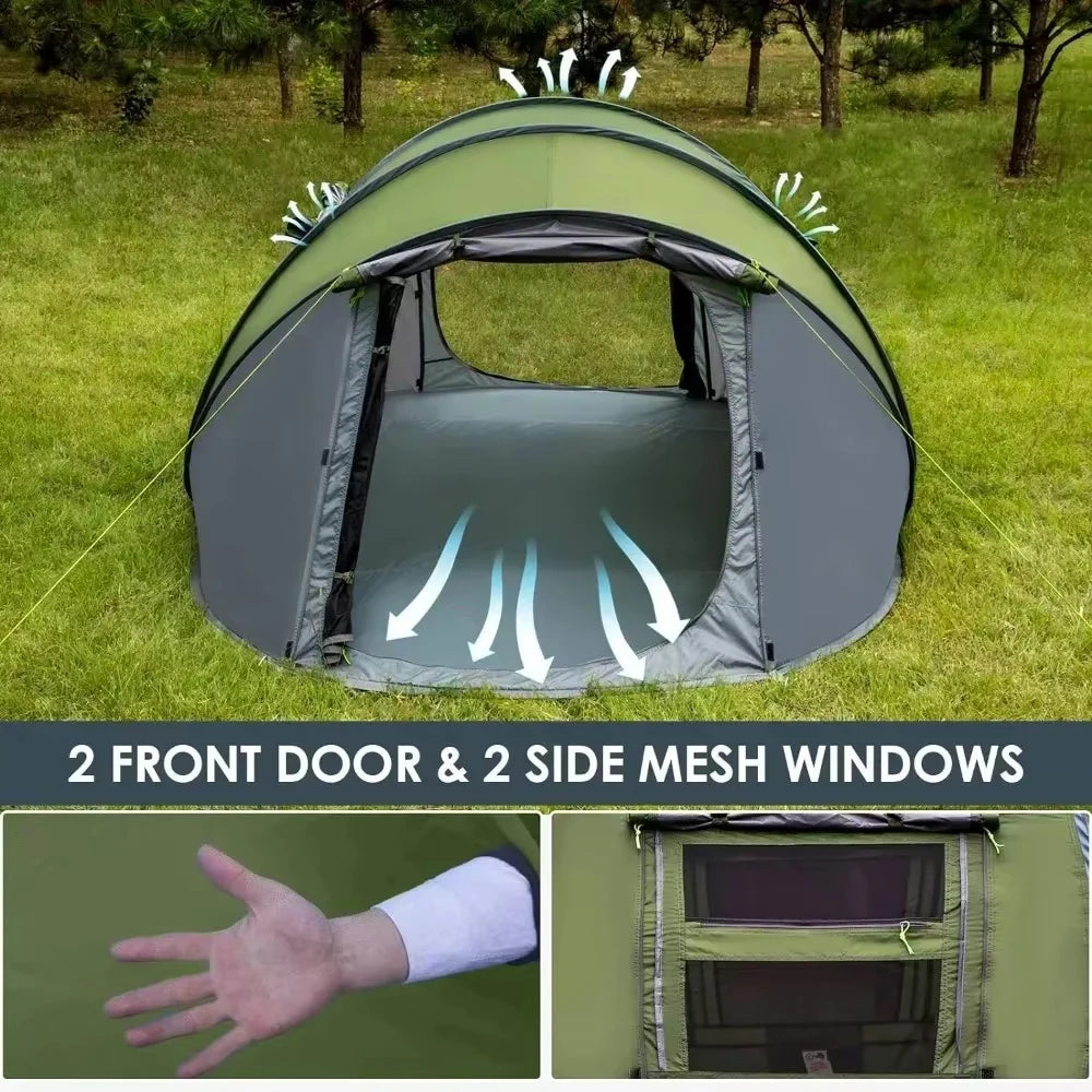 Automatic Pop Up Family Tent for Camping and Hiking - Ky Ky Kiwi
