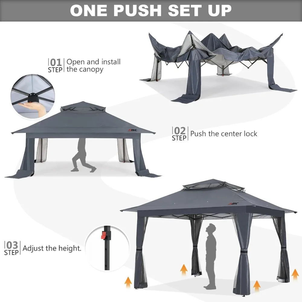 Instant Outdoor Gazebo Canopy Tent with Mosquito Netting - Ky Ky Kiwi