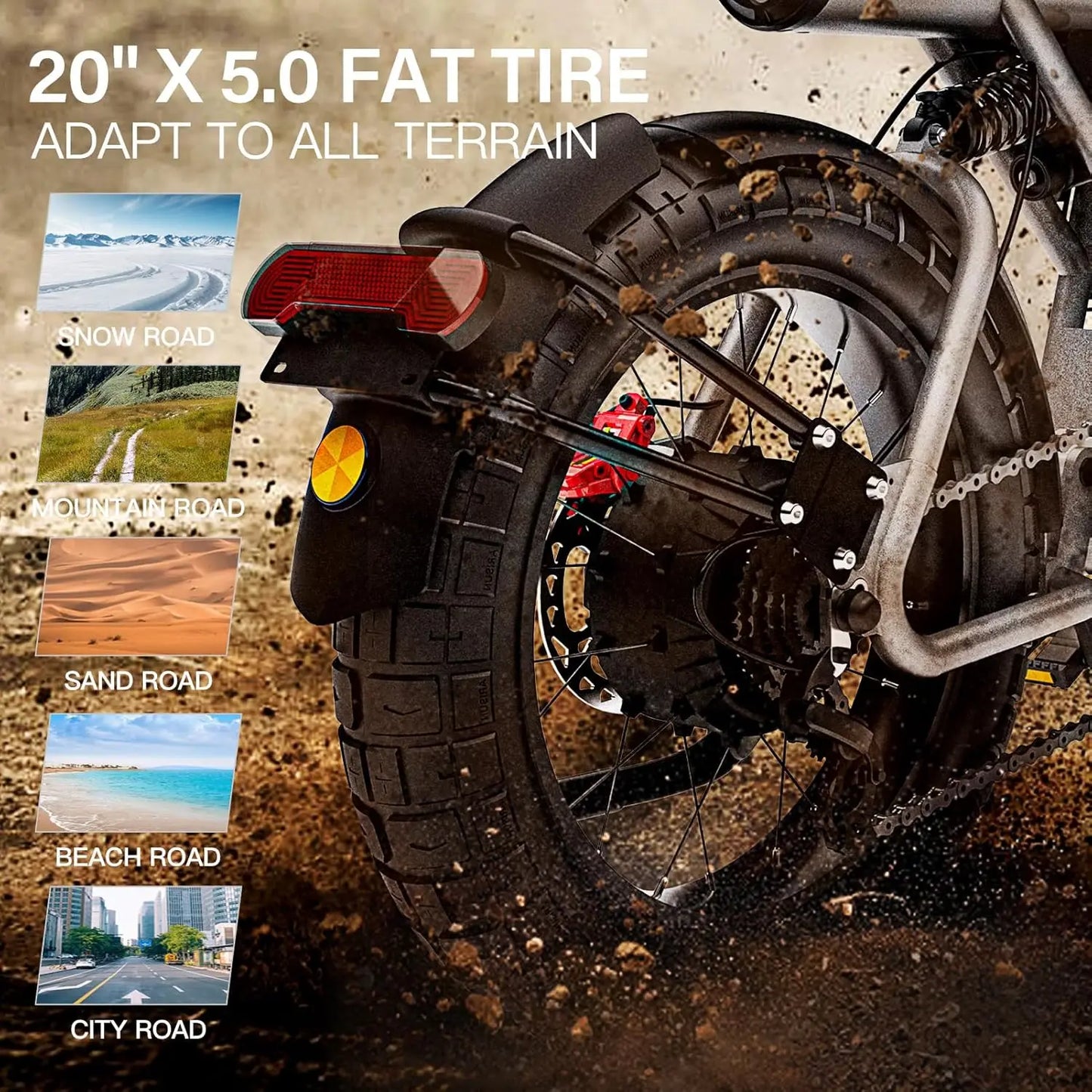 Coswheel Powerful Electric Bike Fat Tire Off-Road Ebike - Ky Ky Kiwi