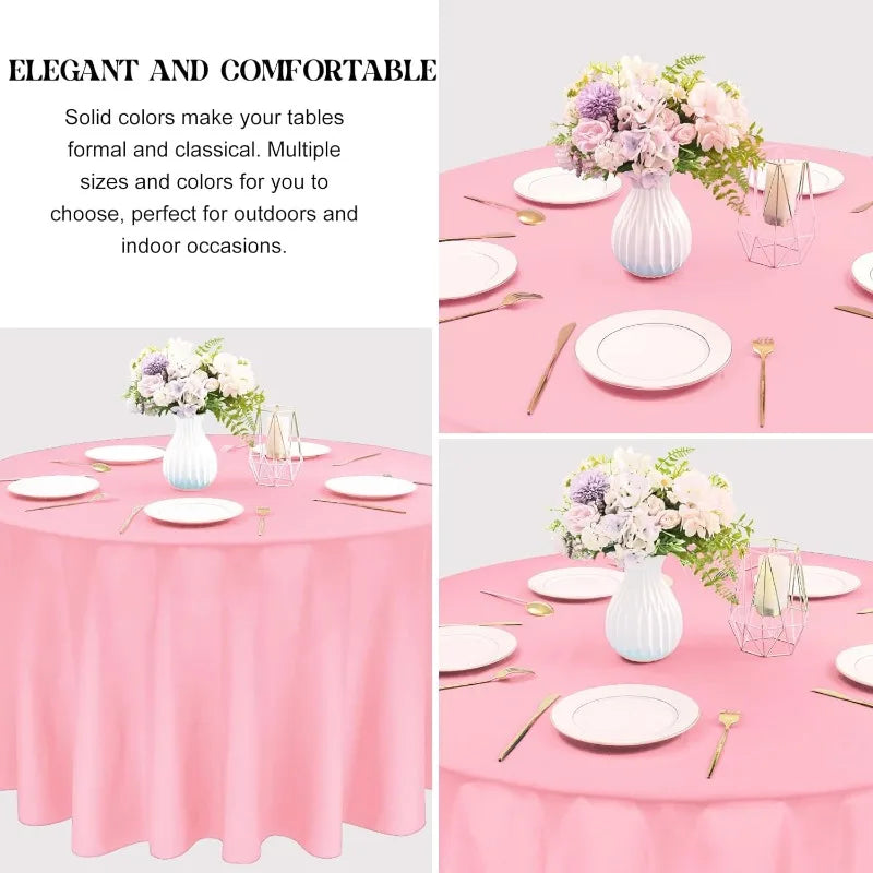 Round Polyester Tablecloths for Elegant Dining Experiences - Ky Ky Kiwi