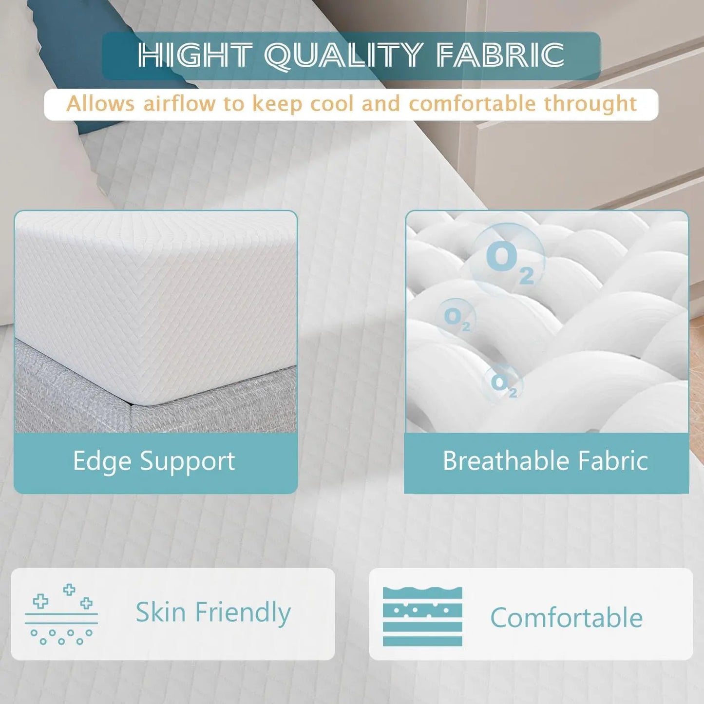 Cooling Gel Memory Foam Mattress for Ultimate Sleep Comfort - Ky Ky Kiwi