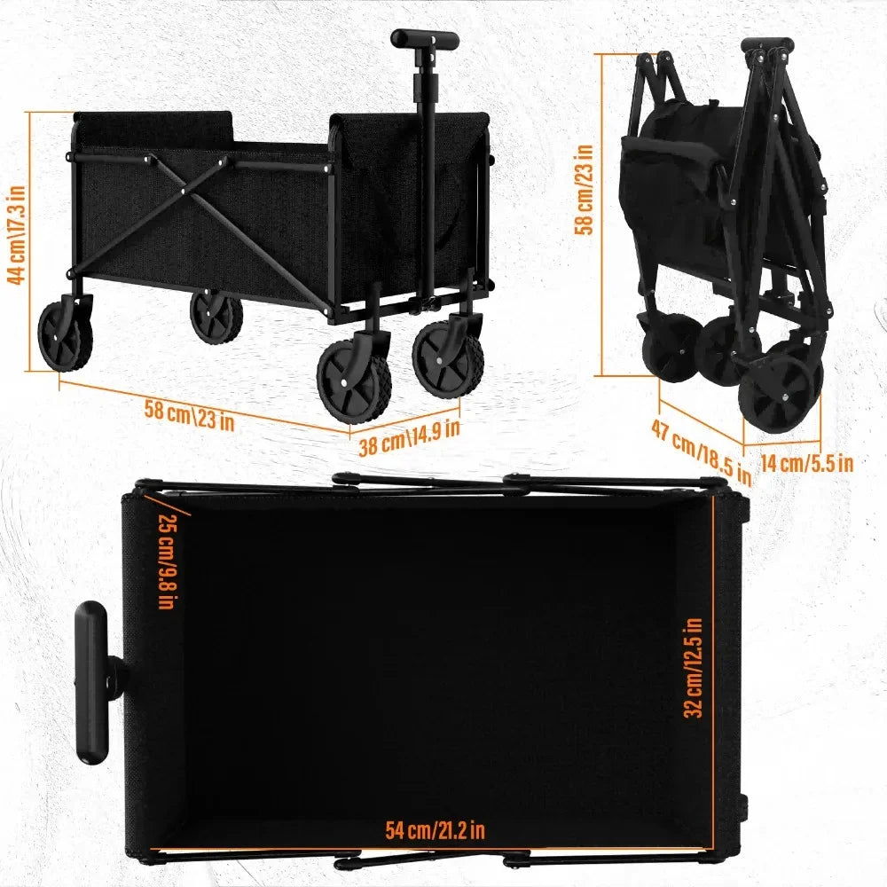 Outdoor Camping Handcart with Foldable Wheels for Easy Transport - Ky Ky Kiwi