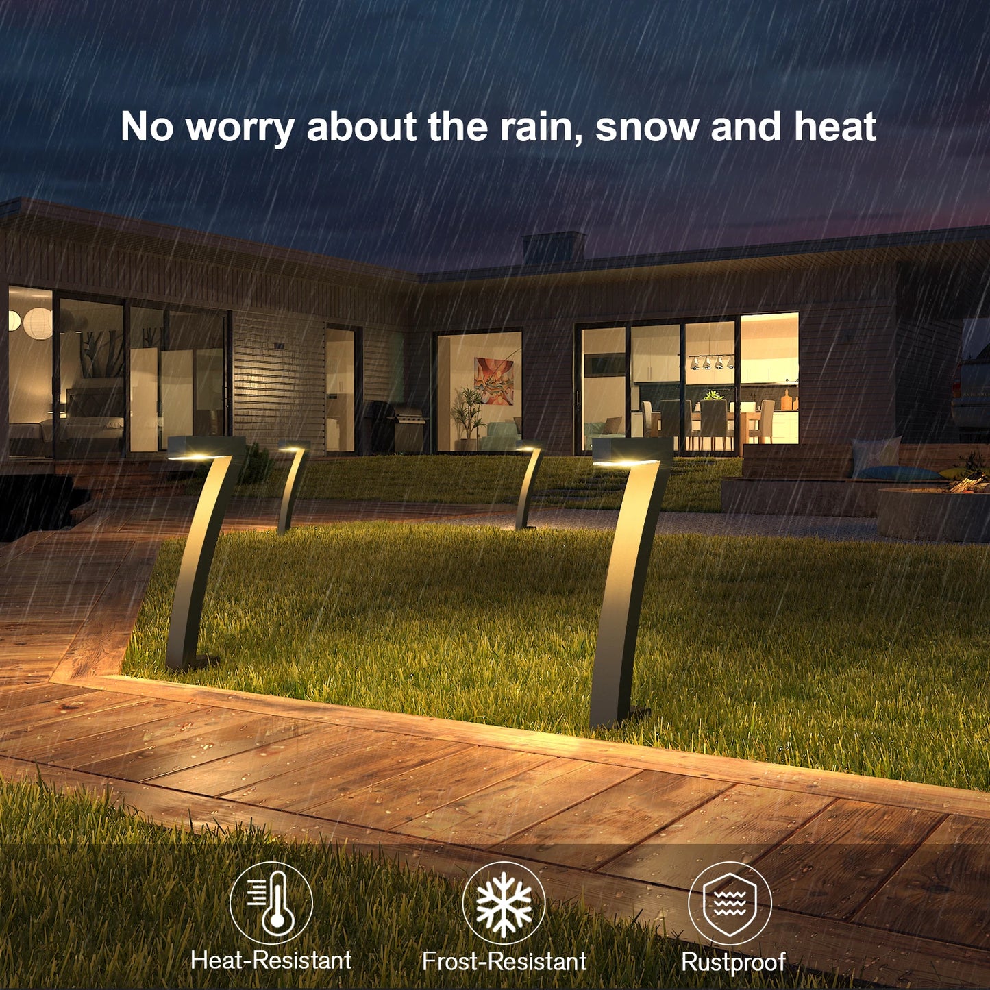 Solar Powered Outdoor Pathway Lights for Garden and Walkway - Ky Ky Kiwi