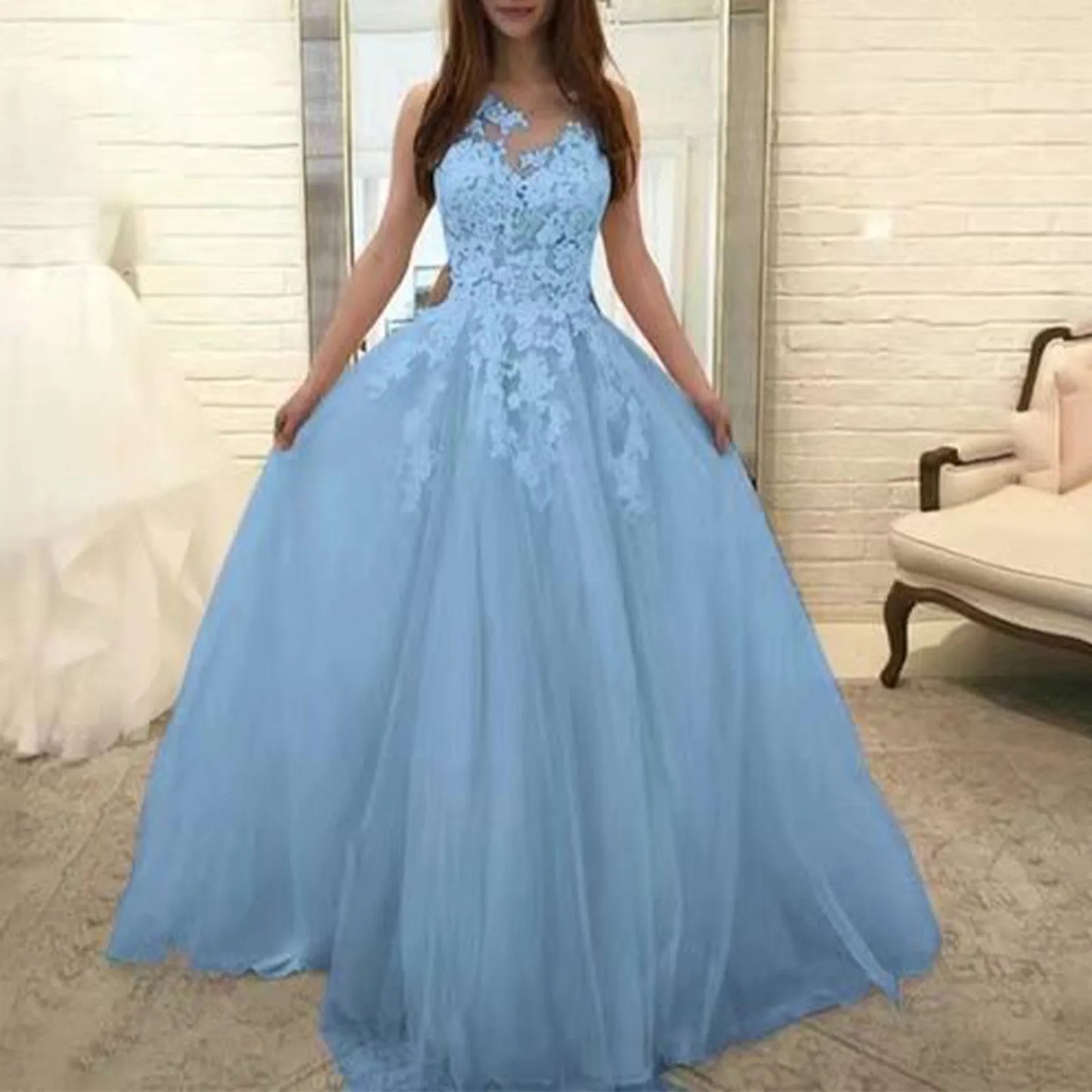 V-Neck Wedding Dresses Lace Applique A-Line Civil Bride Gowns Sequin vestidos de novia 2025 Customized