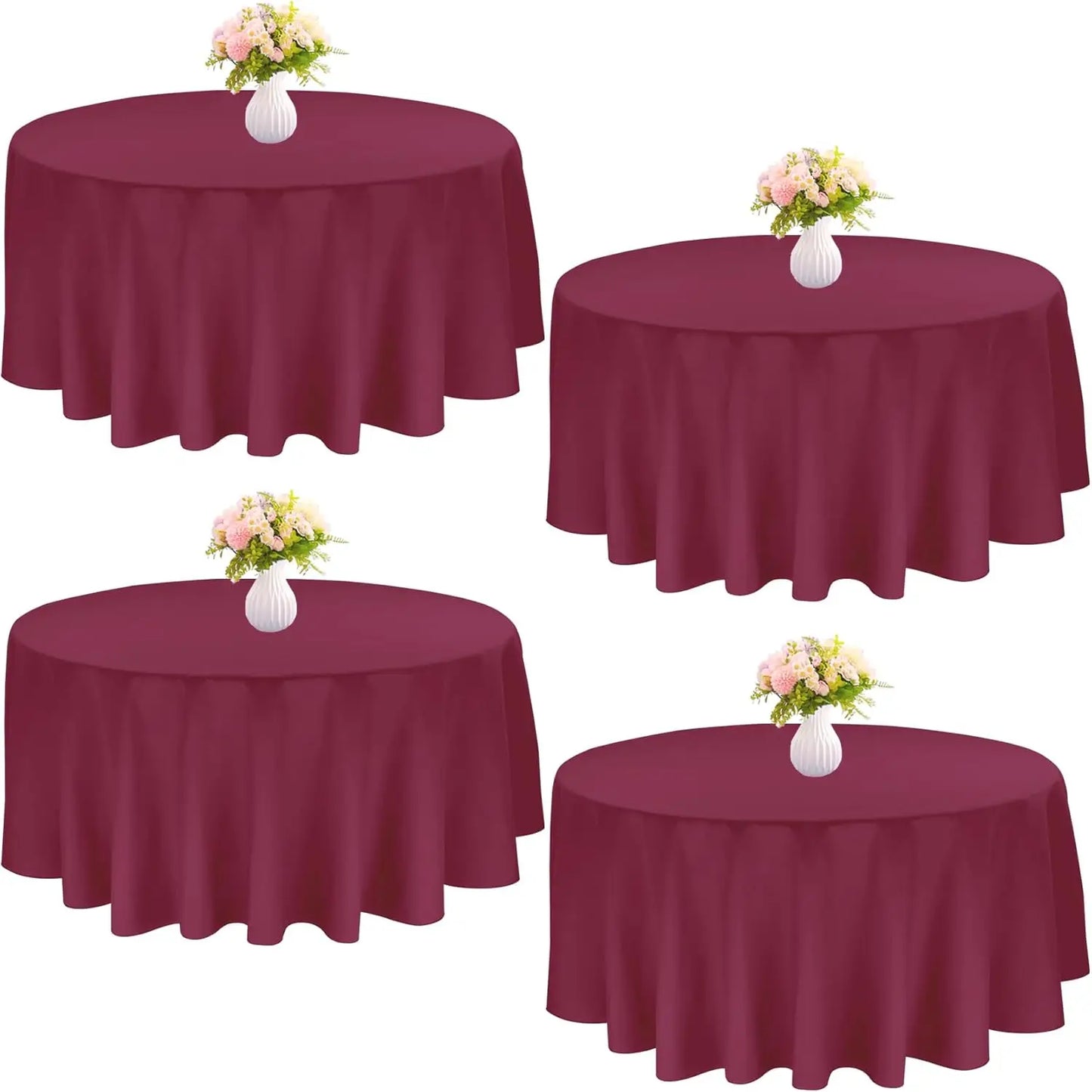 Round Polyester Tablecloths for Elegant Dining Experiences - Ky Ky Kiwi