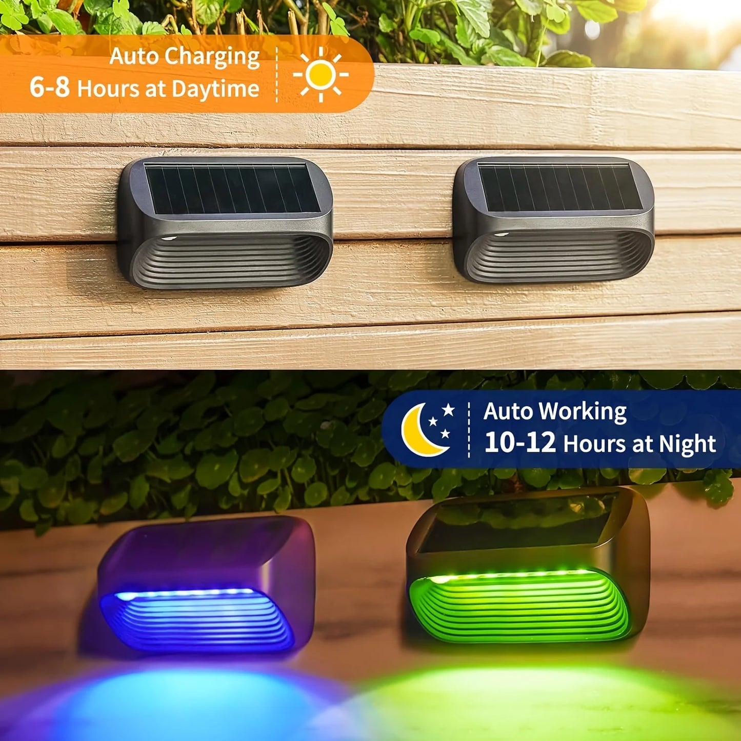 Solar Powered Fence Lights for Outdoor Patio and Yard Decor - Ky Ky Kiwi