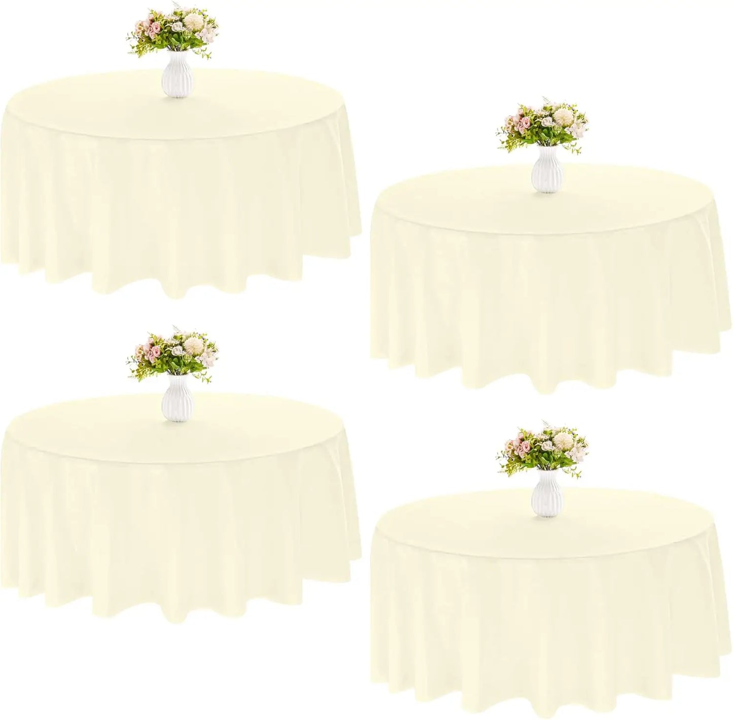 Round Polyester Tablecloths for Elegant Dining Experiences - Ky Ky Kiwi